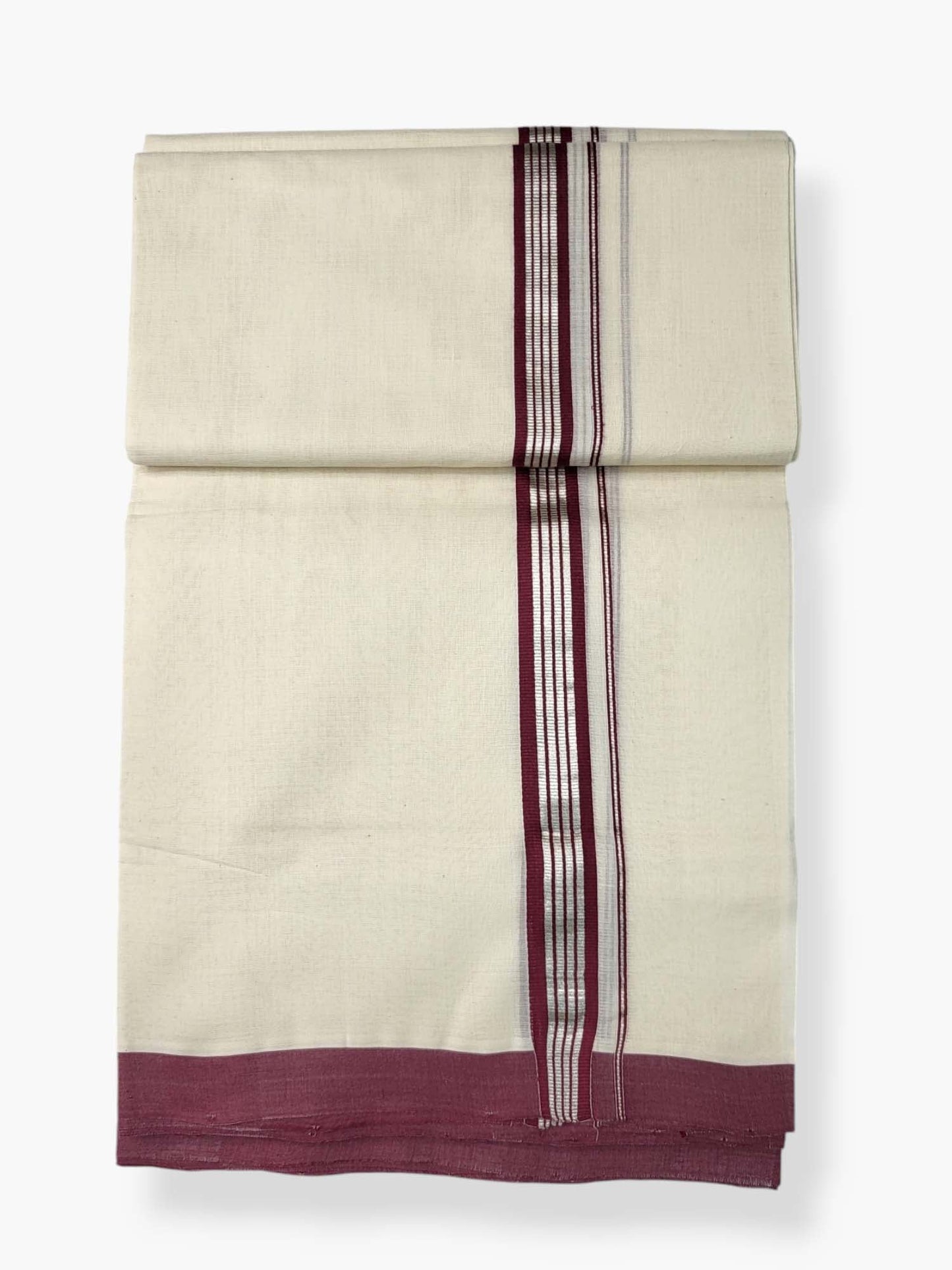  Kerala Balaramapuram Pure Cotton Handloom Mundu/Dhoti 