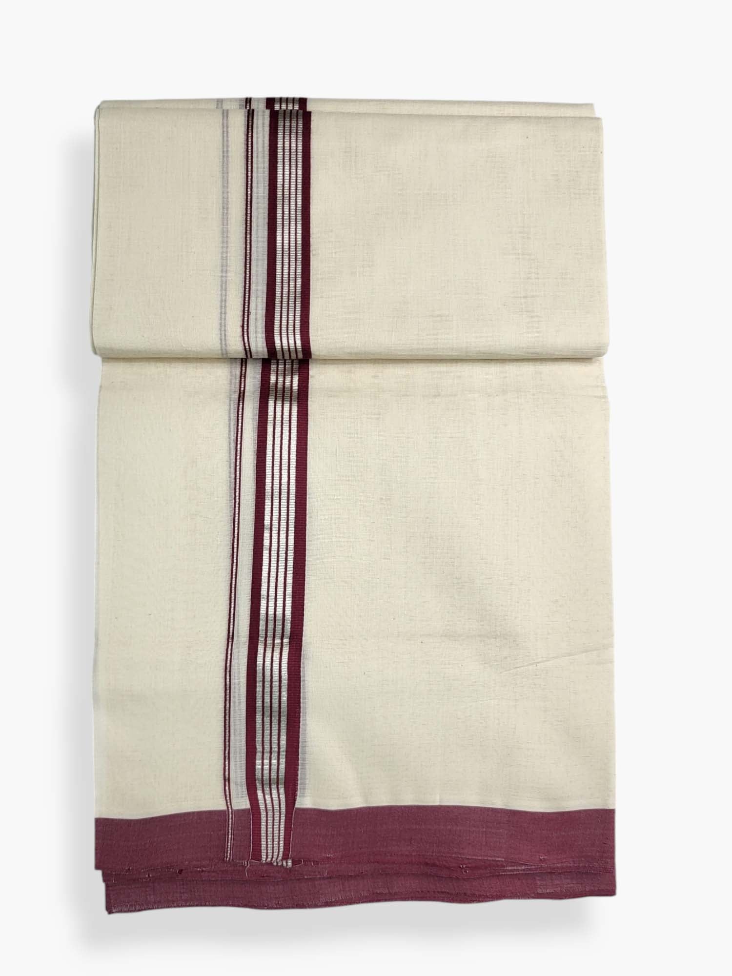  Kerala Balaramapuram Pure Cotton Handloom Mundu/Dhoti 