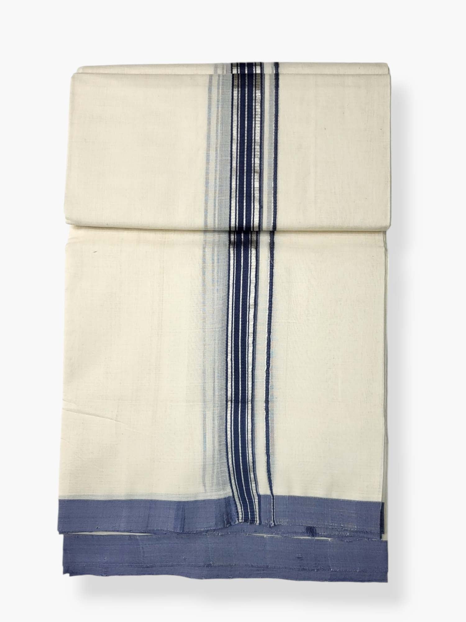  Kerala Balaramapuram Pure Cotton Handloom Mundu/Dhoti 