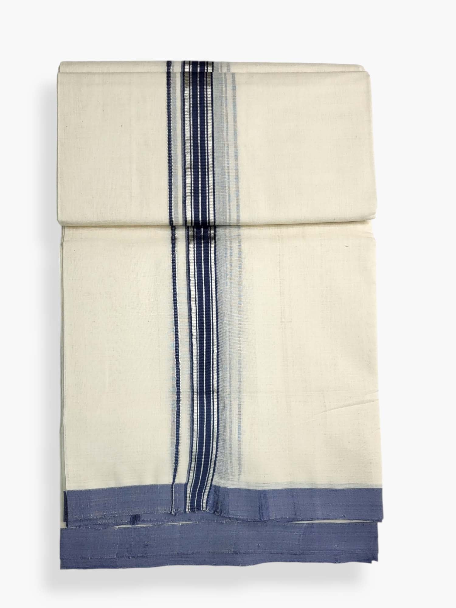  Kerala Balaramapuram Pure Cotton Handloom Mundu/Dhoti 