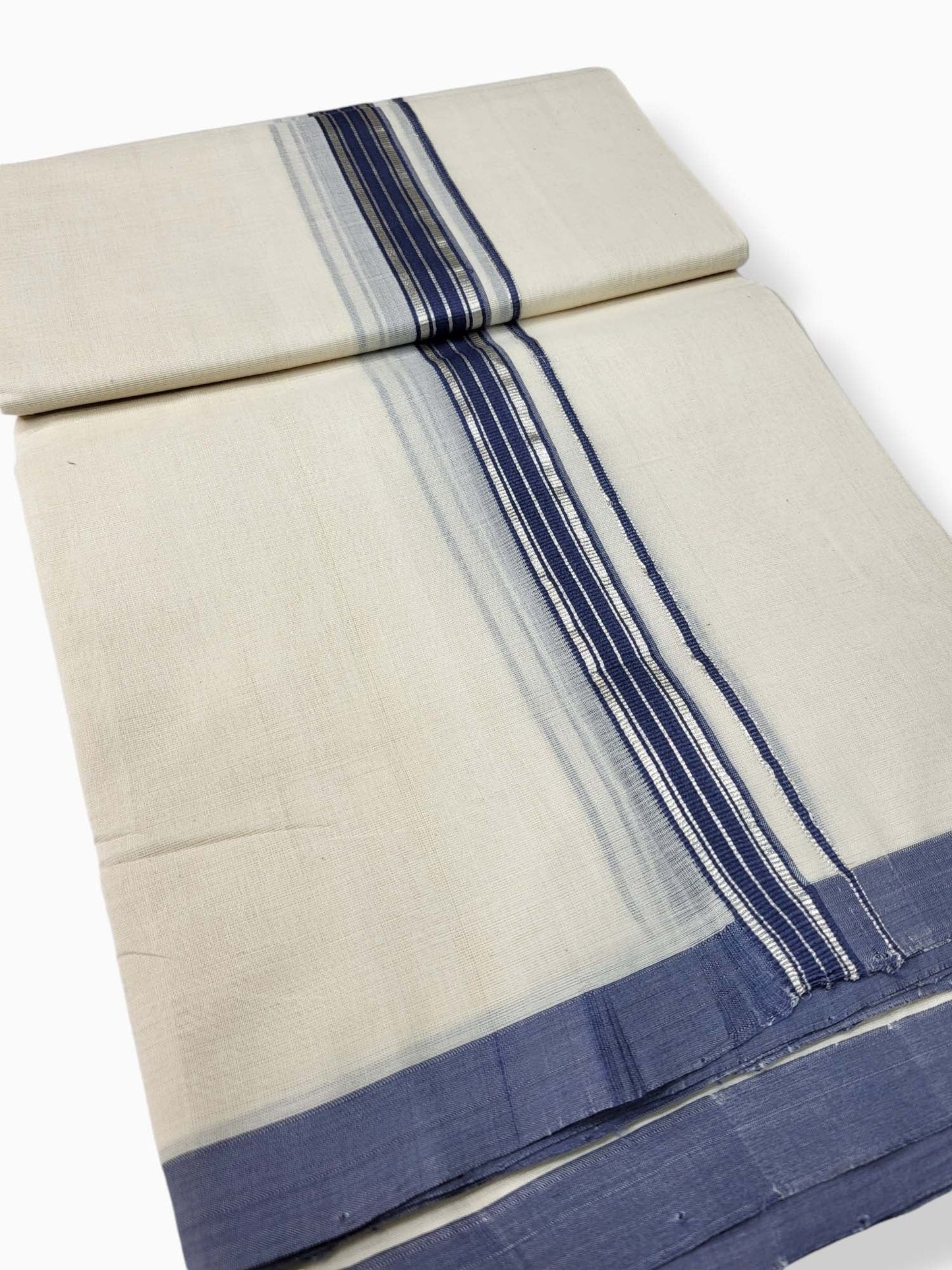  Kerala Balaramapuram Pure Cotton Handloom Mundu/Dhoti 