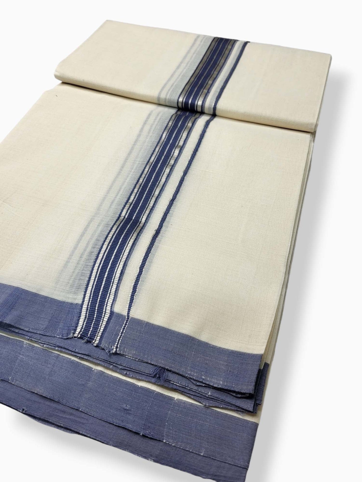  Kerala Balaramapuram Pure Cotton Handloom Mundu/Dhoti 