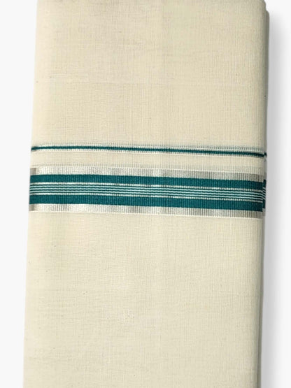  Kerala Balaramapuram Pure Cotton Handloom Mundu/Dhoti 