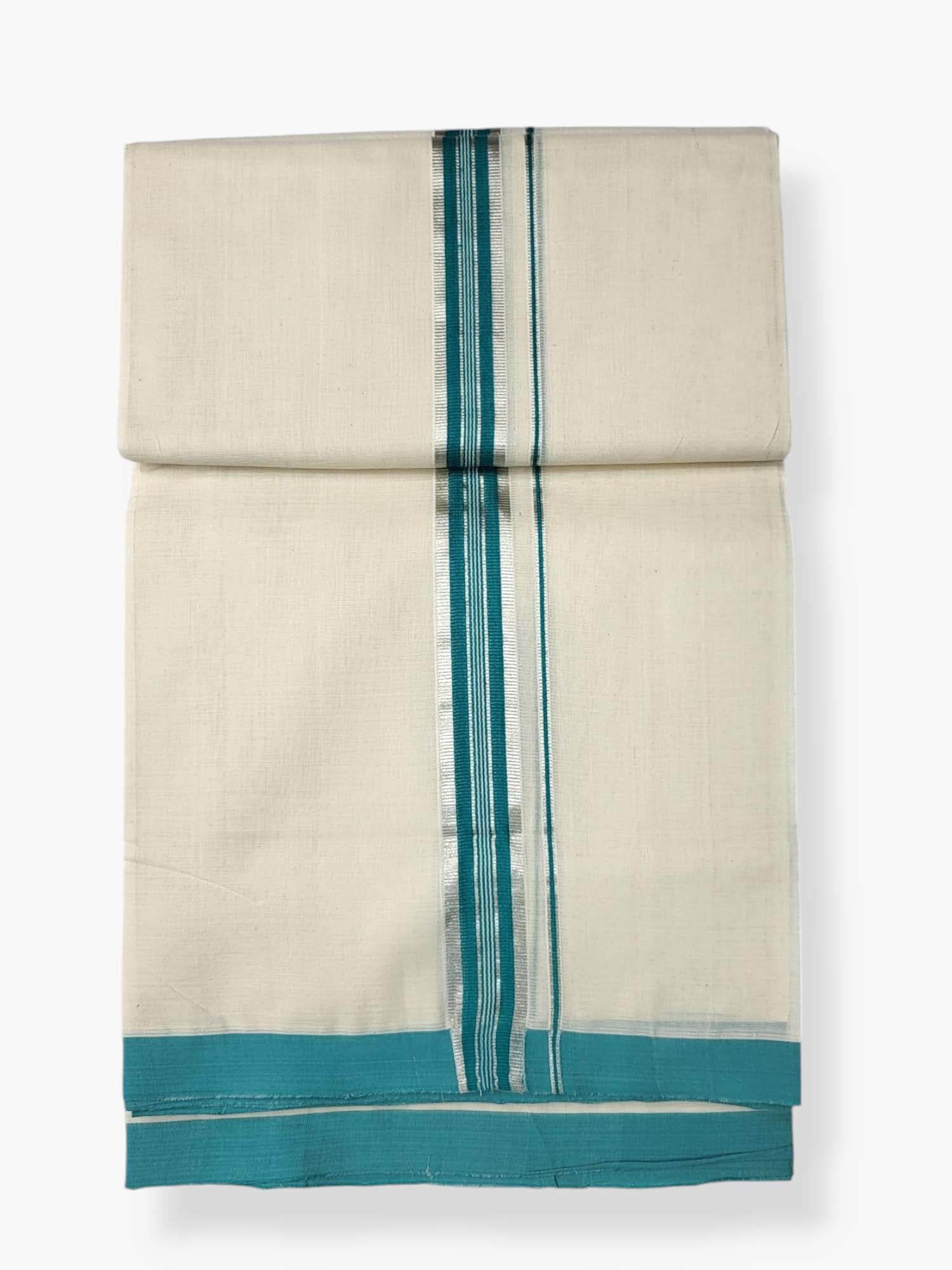  Kerala Balaramapuram Pure Cotton Handloom Mundu/Dhoti 