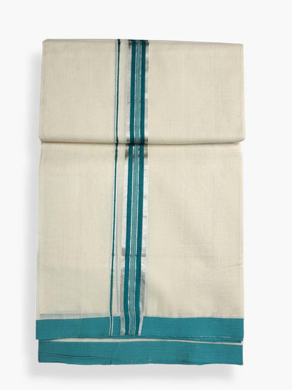  Kerala Balaramapuram Pure Cotton Handloom Mundu/Dhoti 