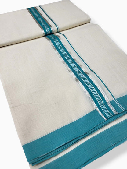  Kerala Balaramapuram Pure Cotton Handloom Mundu/Dhoti 