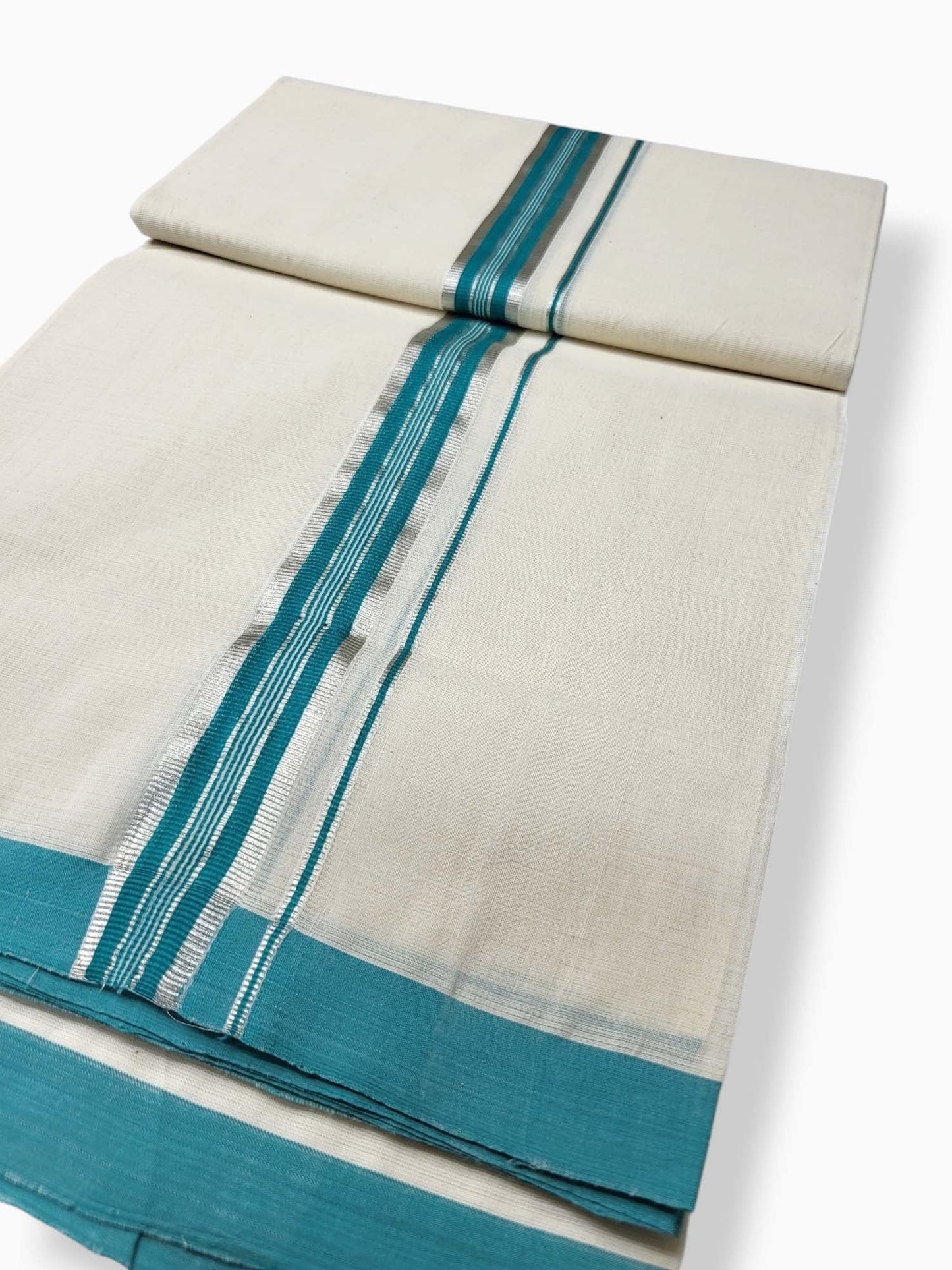  Kerala Balaramapuram Pure Cotton Handloom Mundu/Dhoti 