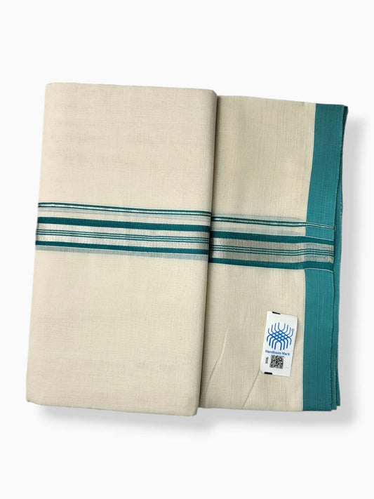  Kerala Balaramapuram Pure Cotton Handloom Mundu/Dhoti 