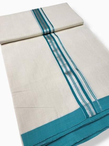  Kerala Balaramapuram Pure Cotton Handloom Mundu/Dhoti 