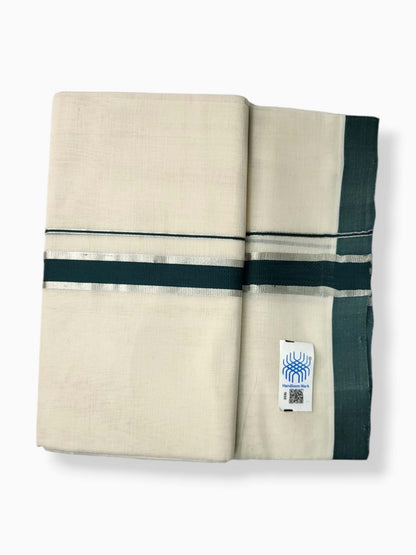  Kerala Balaramapuram Pure Cotton Handloom Mundu/Dhoti 