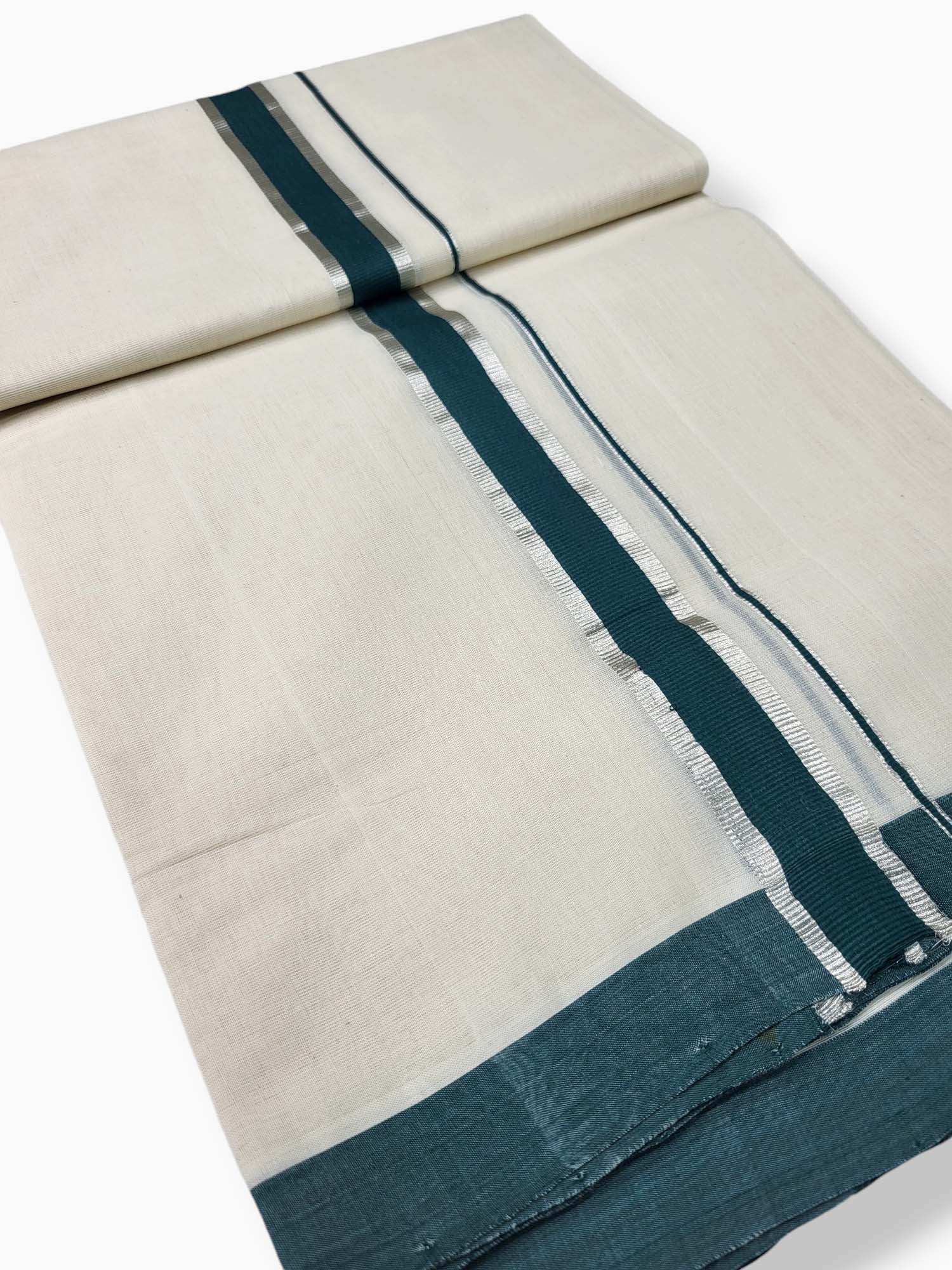  Kerala Balaramapuram Pure Cotton Handloom Mundu/Dhoti 