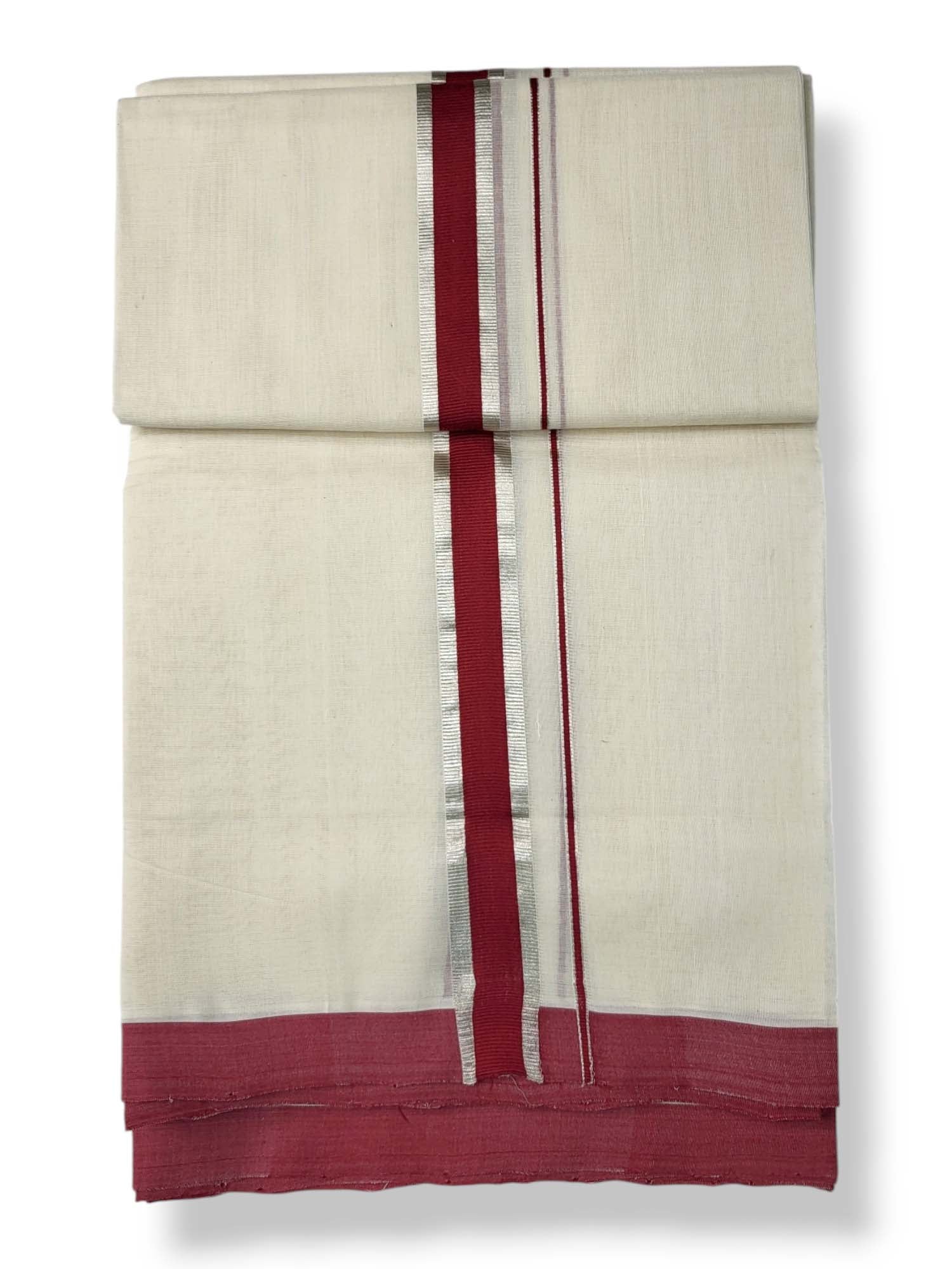  Kerala Balaramapuram Pure Cotton Handloom Mundu/Dhoti 