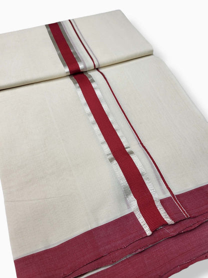  Kerala Balaramapuram Pure Cotton Handloom Mundu/Dhoti 