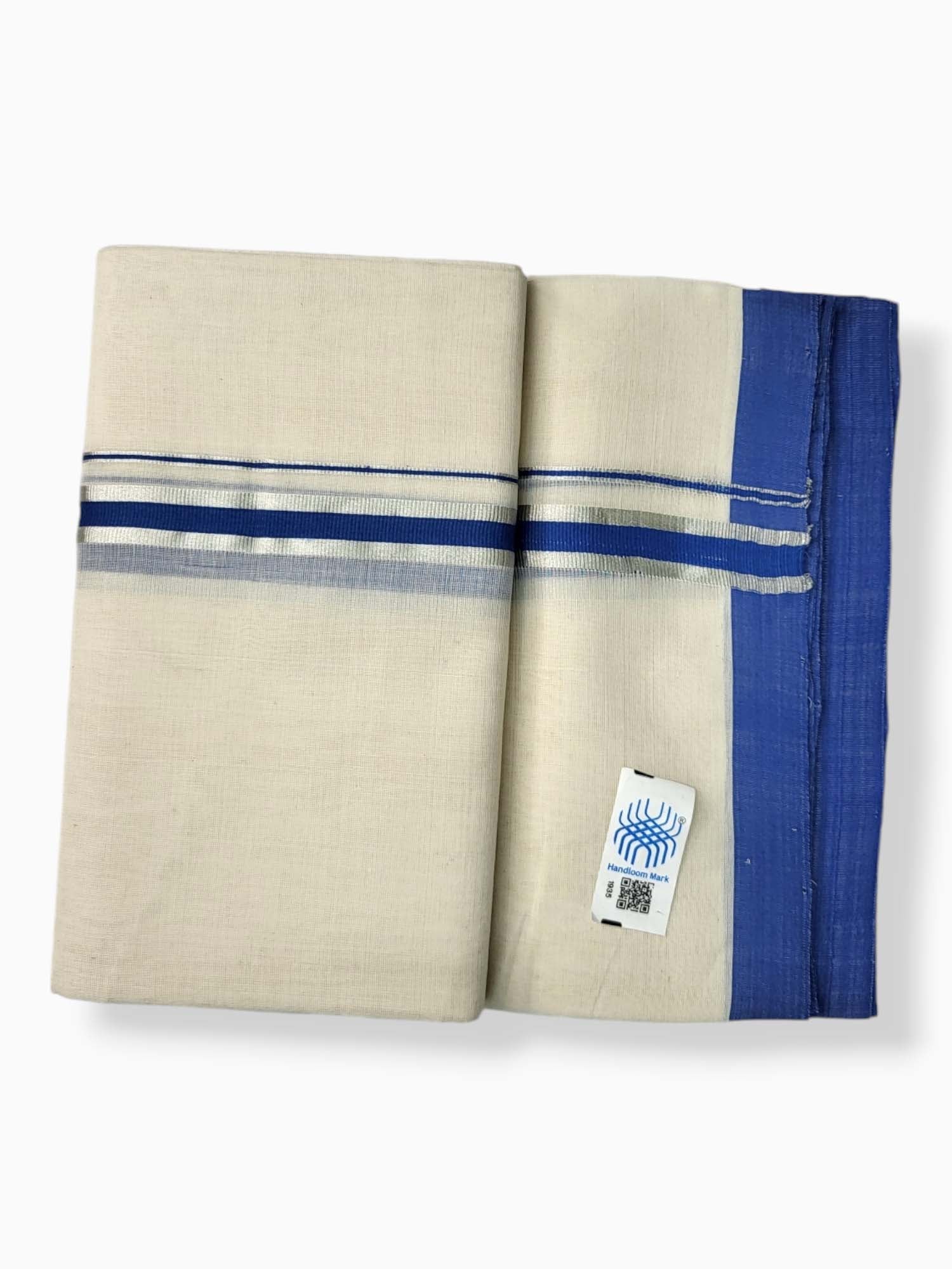  Kerala Balaramapuram Pure Cotton Handloom Mundu/Dhoti 