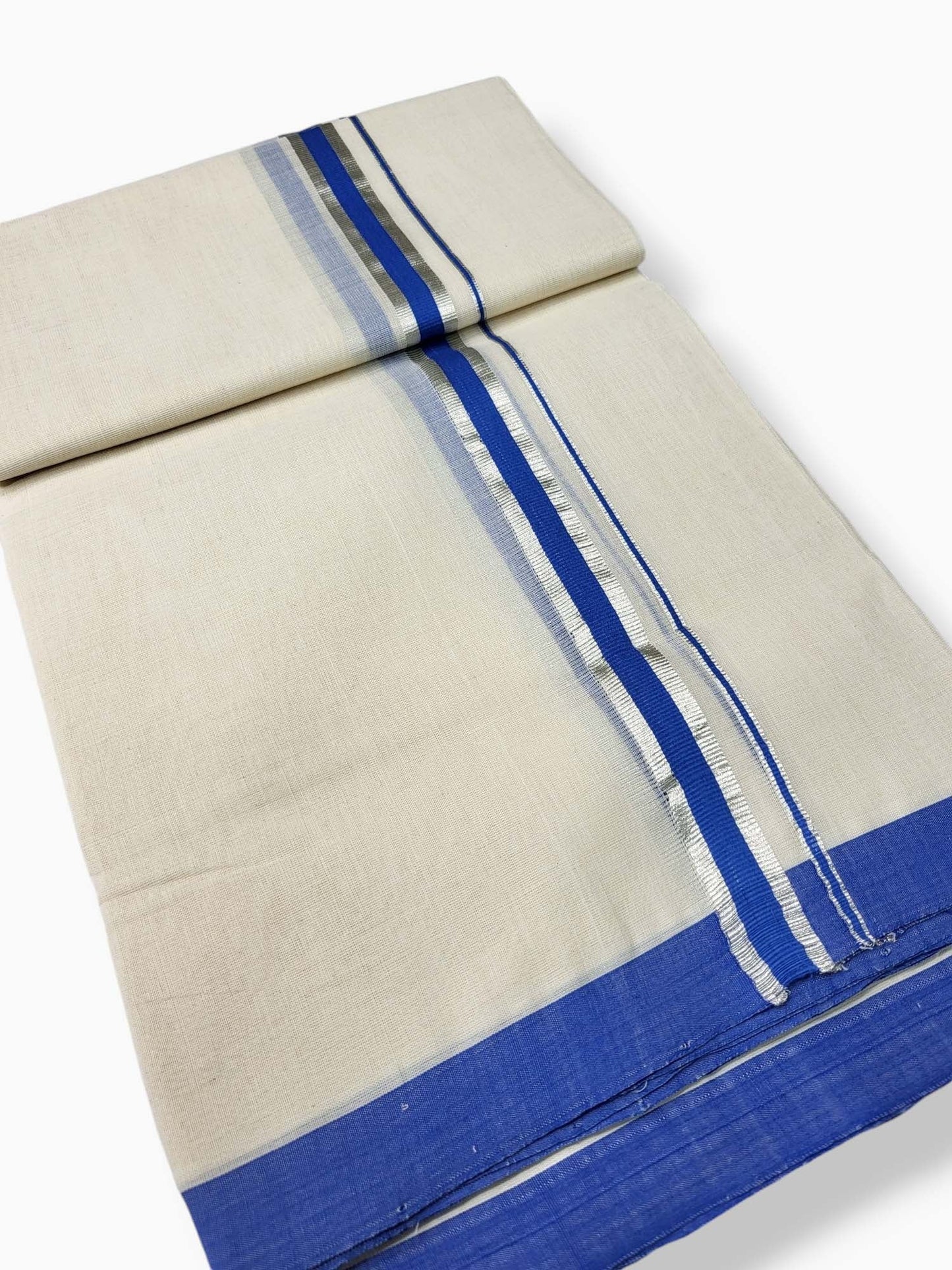  Kerala Balaramapuram Pure Cotton Handloom Mundu/Dhoti 