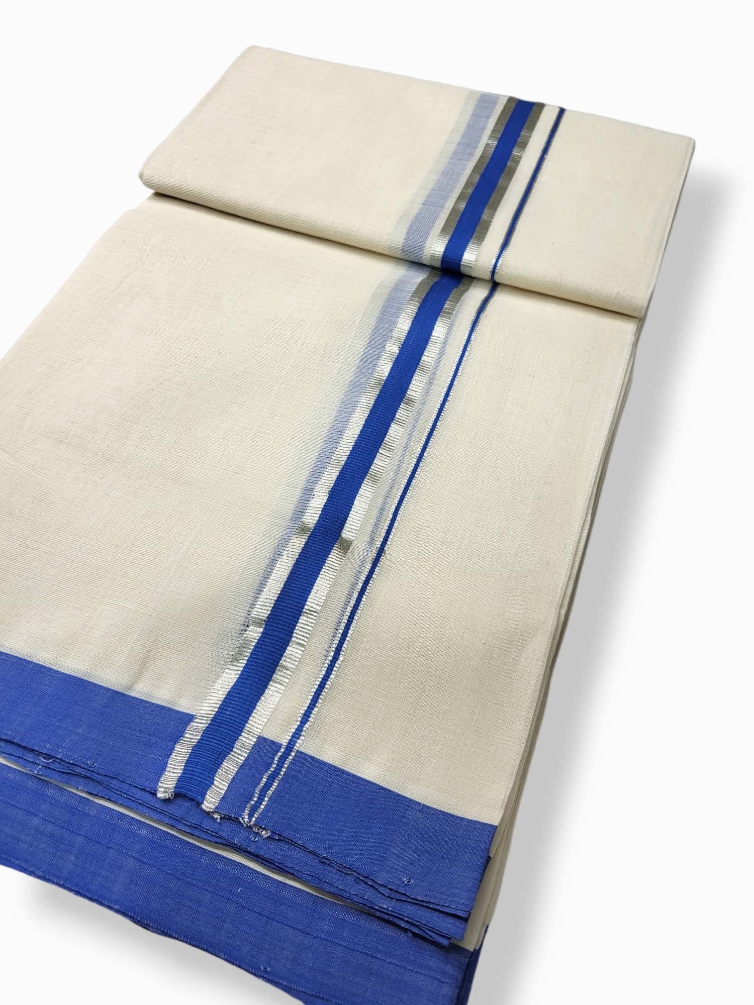  Kerala Balaramapuram Pure Cotton Handloom Mundu/Dhoti 