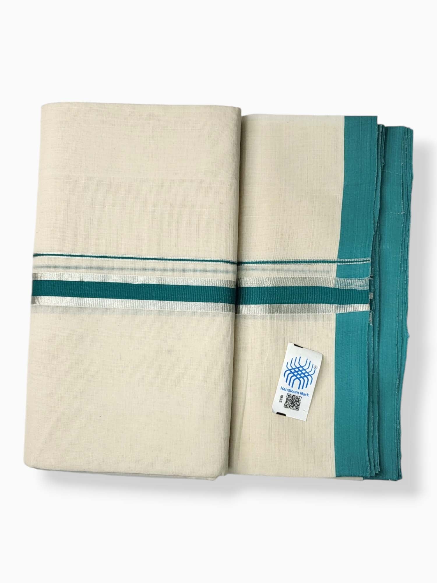  Kerala Balaramapuram Pure Cotton Handloom Mundu/Dhoti 