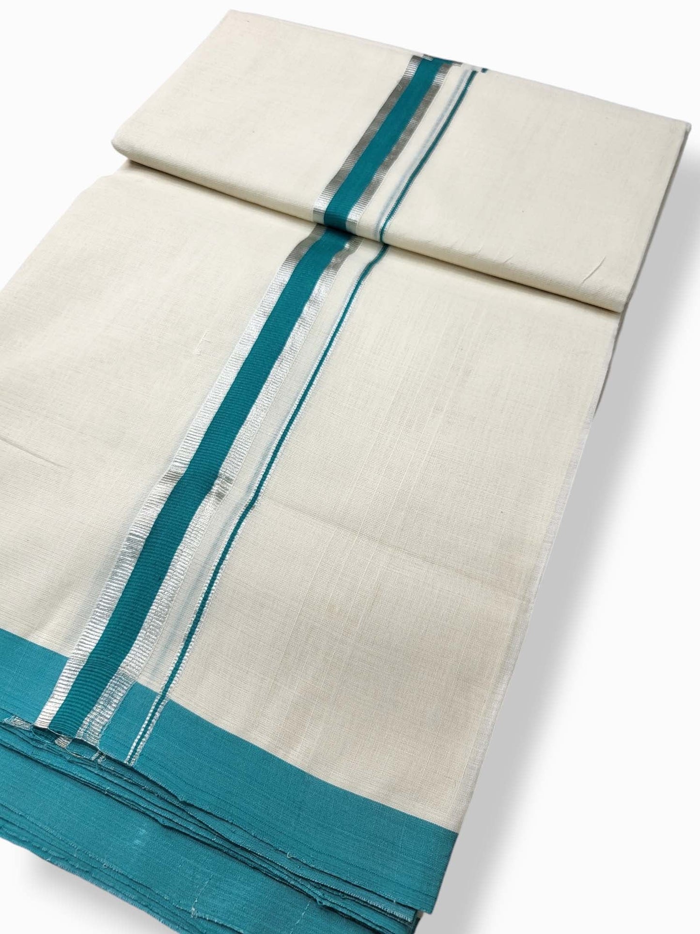  Kerala Balaramapuram Pure Cotton Handloom Mundu/Dhoti 