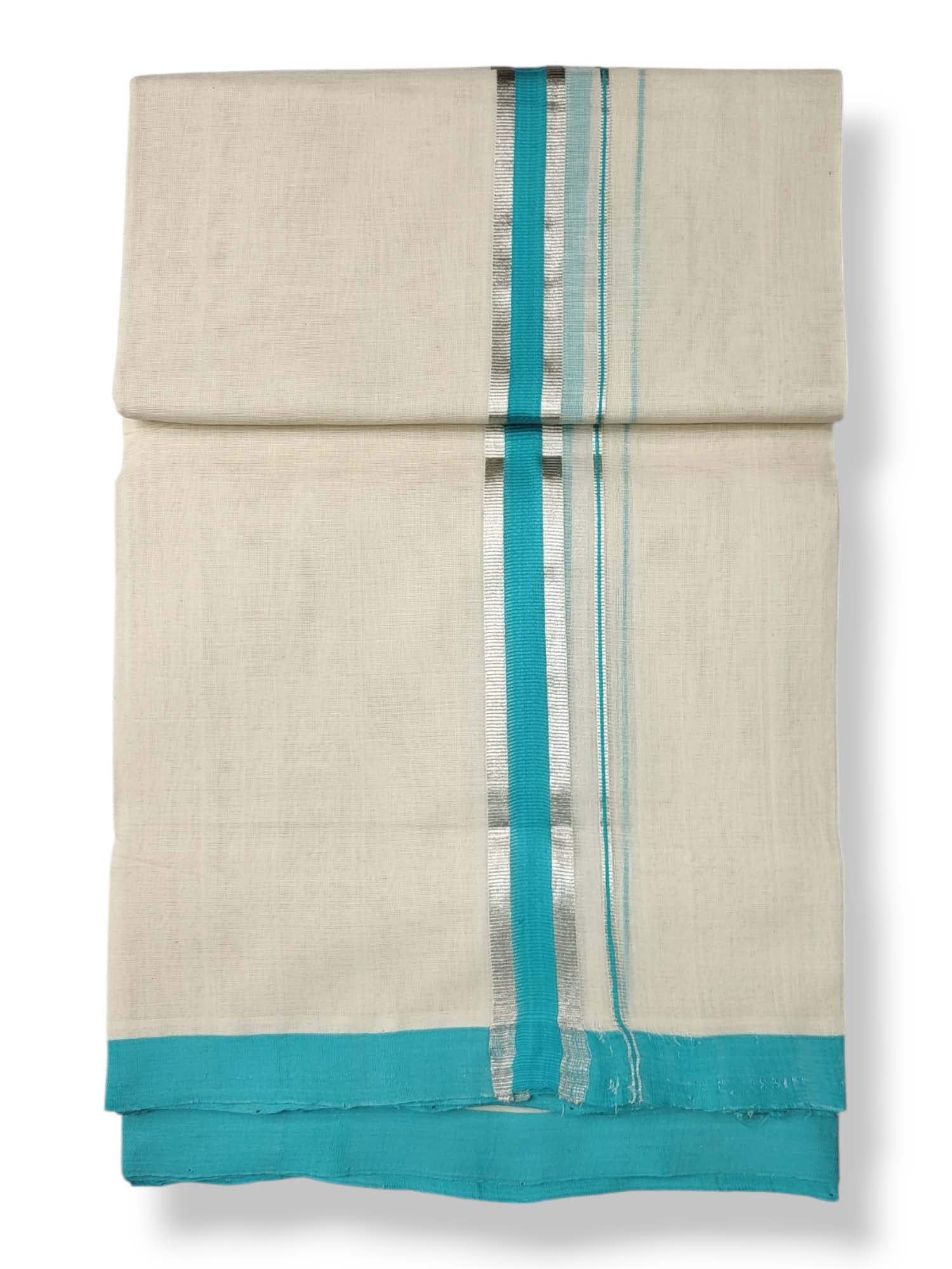  Kerala Balaramapuram Pure Cotton Handloom Mundu/Dhoti 