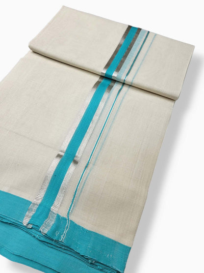  Kerala Balaramapuram Pure Cotton Handloom Mundu/Dhoti 