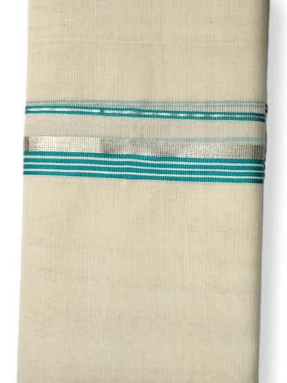  Kerala Balaramapuram Pure Cotton Handloom Mundu/Dhoti 