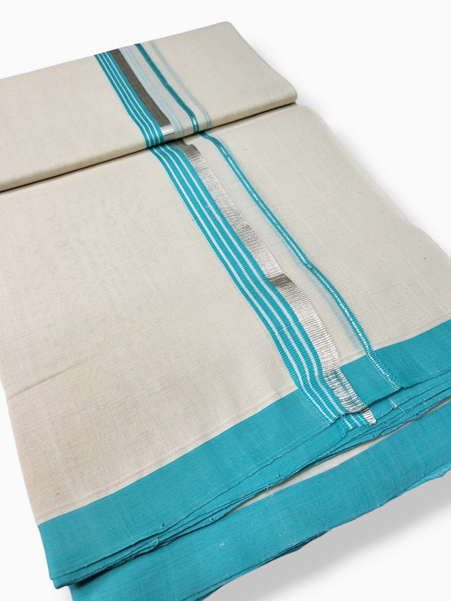  Kerala Balaramapuram Pure Cotton Handloom Mundu/Dhoti 