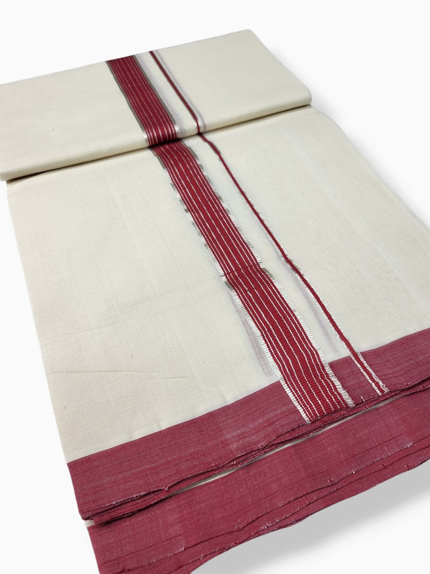  Kerala Balaramapuram Pure Cotton Handloom Mundu/Dhoti 