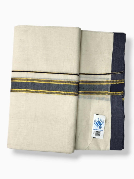  Kerala Balaramapuram Pure Cotton Handloom Mundu/Dhoti 