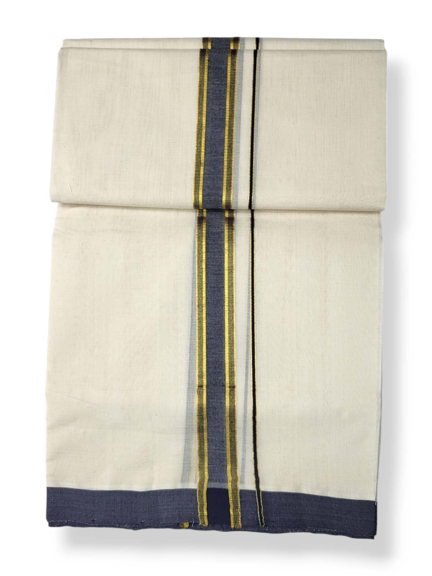  Kerala Balaramapuram Pure Cotton Handloom Mundu/Dhoti 