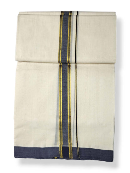  Kerala Balaramapuram Pure Cotton Handloom Mundu/Dhoti 