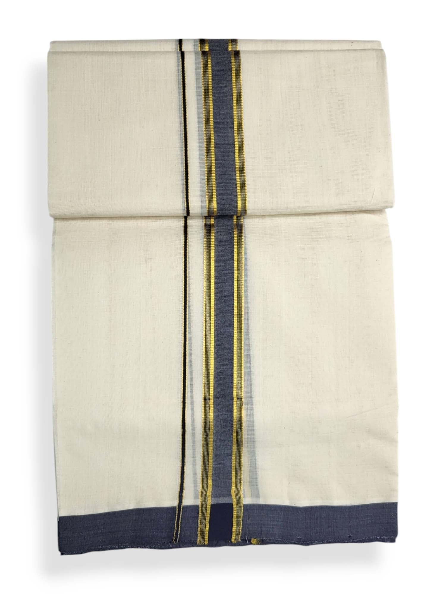  Kerala Balaramapuram Pure Cotton Handloom Mundu/Dhoti 