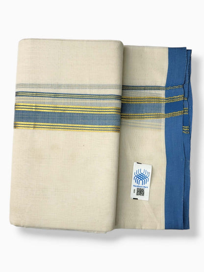  Kerala Balaramapuram Pure Cotton Handloom Mundu/Dhoti 