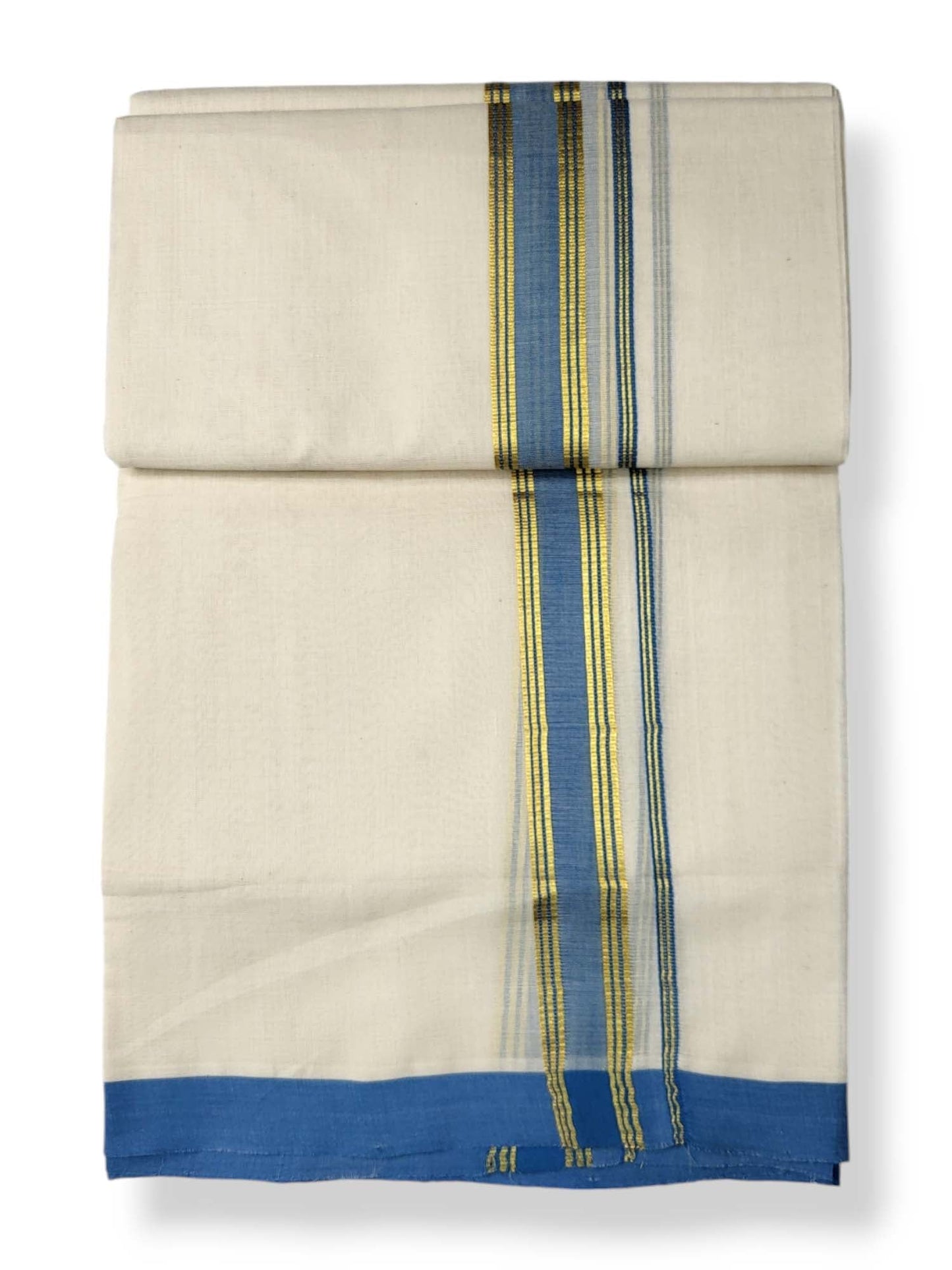  Kerala Balaramapuram Pure Cotton Handloom Mundu/Dhoti 