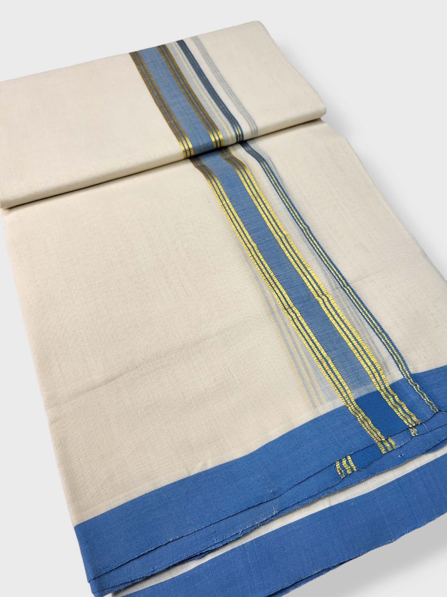  Kerala Balaramapuram Pure Cotton Handloom Mundu/Dhoti 