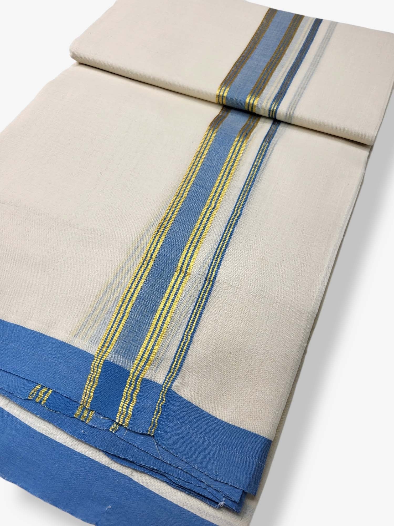  Kerala Balaramapuram Pure Cotton Handloom Mundu/Dhoti 