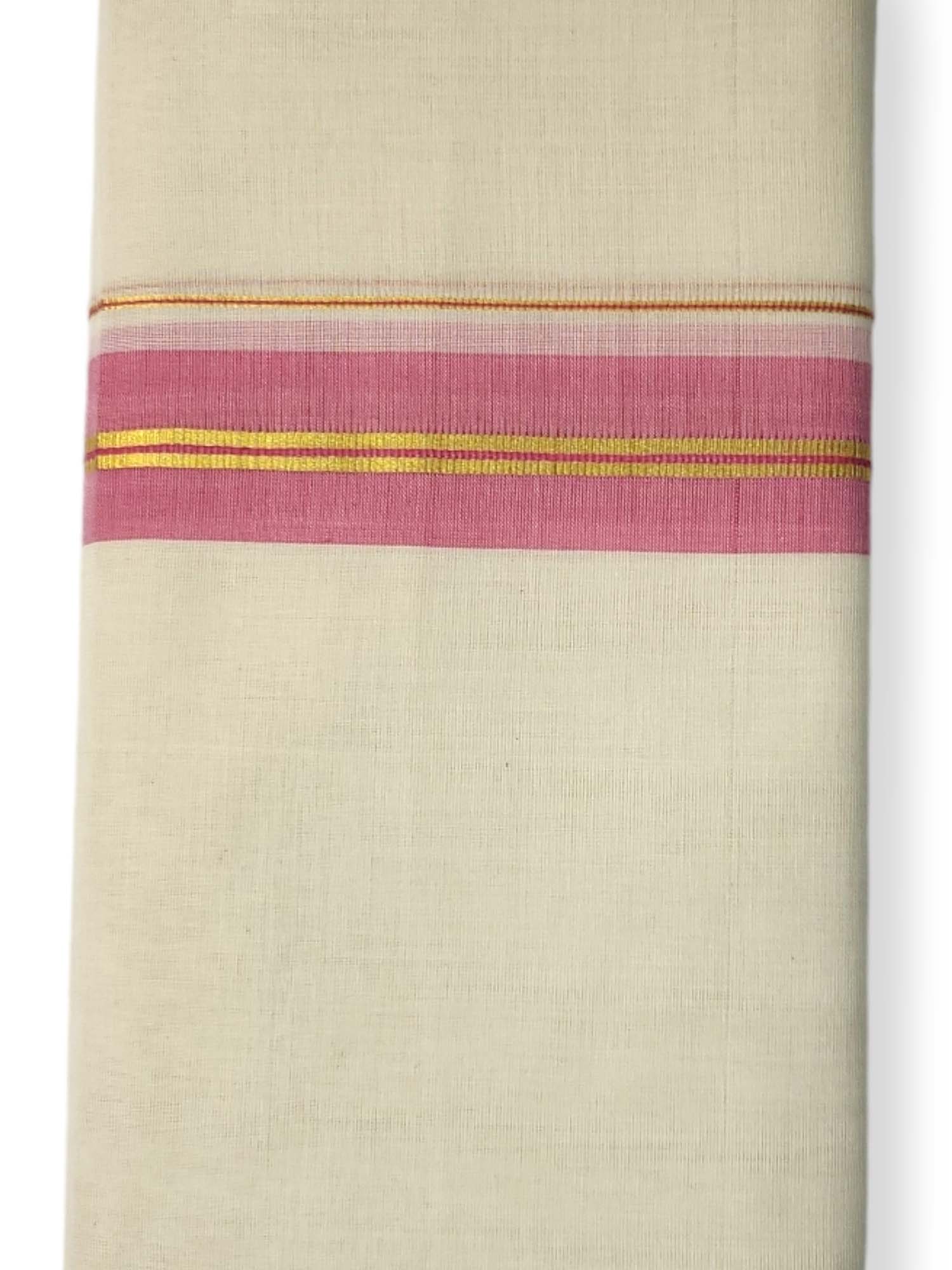  Kerala Balaramapuram Pure Cotton Handloom Mundu/Dhoti 