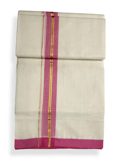  Kerala Balaramapuram Pure Cotton Handloom Mundu/Dhoti 