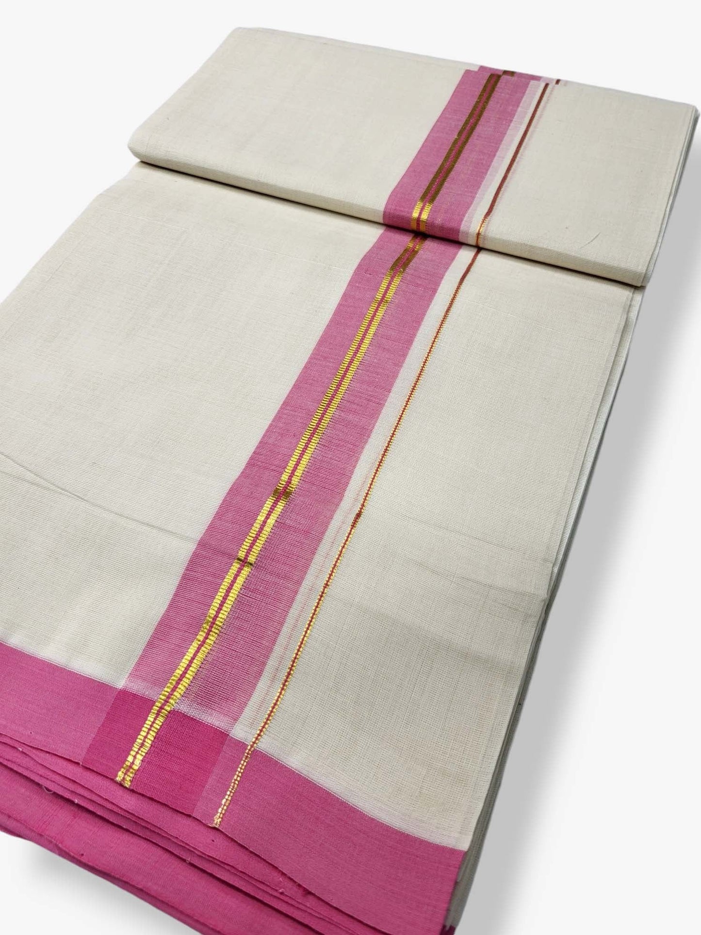  Kerala Balaramapuram Pure Cotton Handloom Mundu/Dhoti 