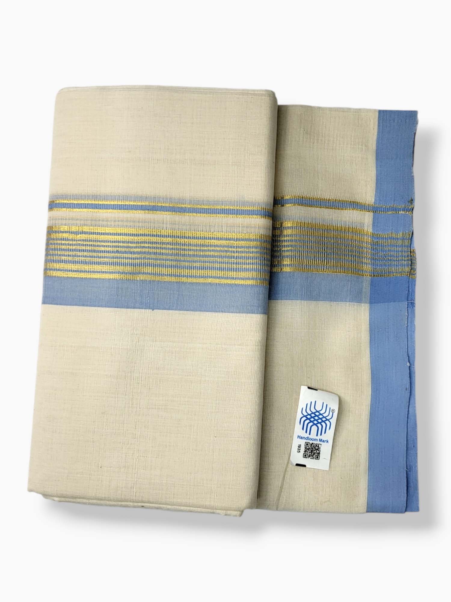  Kerala Balaramapuram Pure Cotton Handloom Mundu/Dhoti 