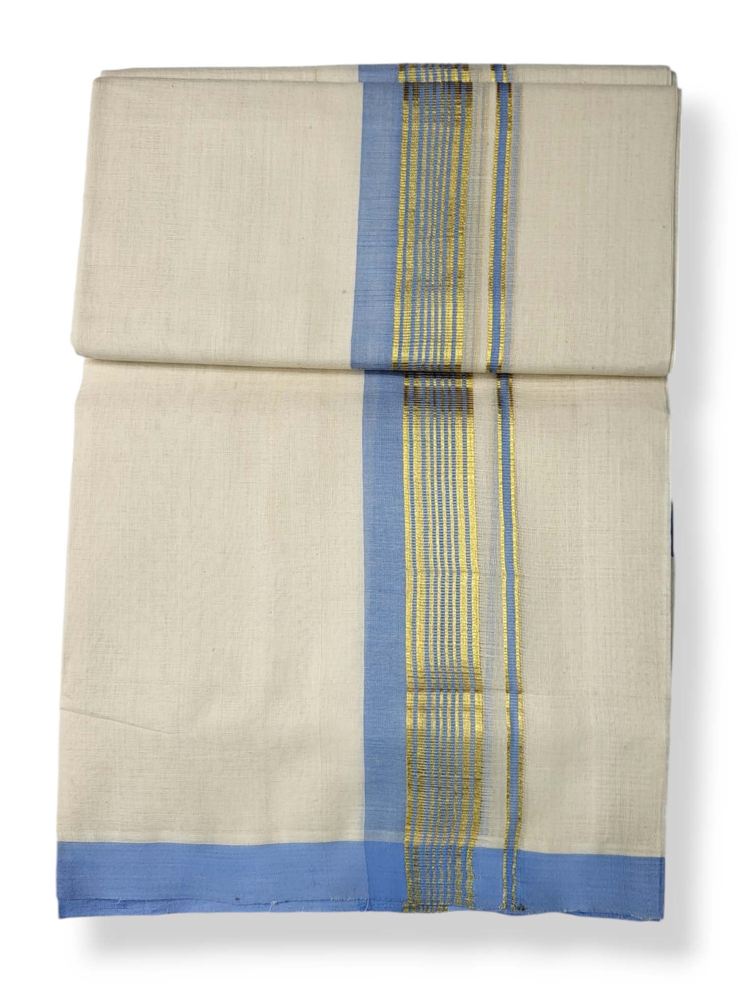  Kerala Balaramapuram Pure Cotton Handloom Mundu/Dhoti 