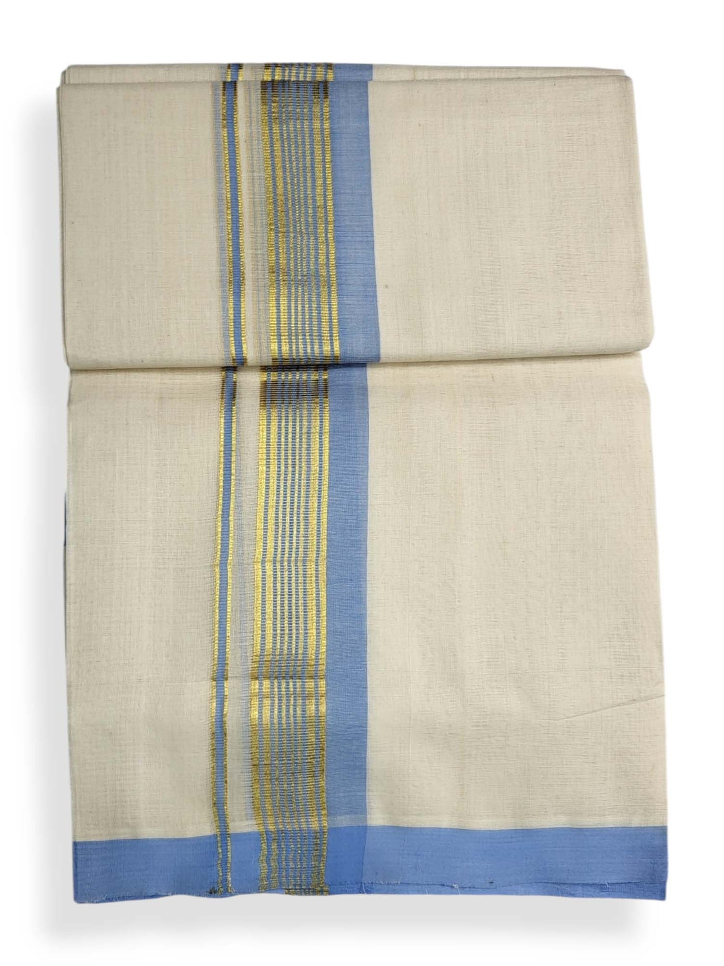  Kerala Balaramapuram Pure Cotton Handloom Mundu/Dhoti 