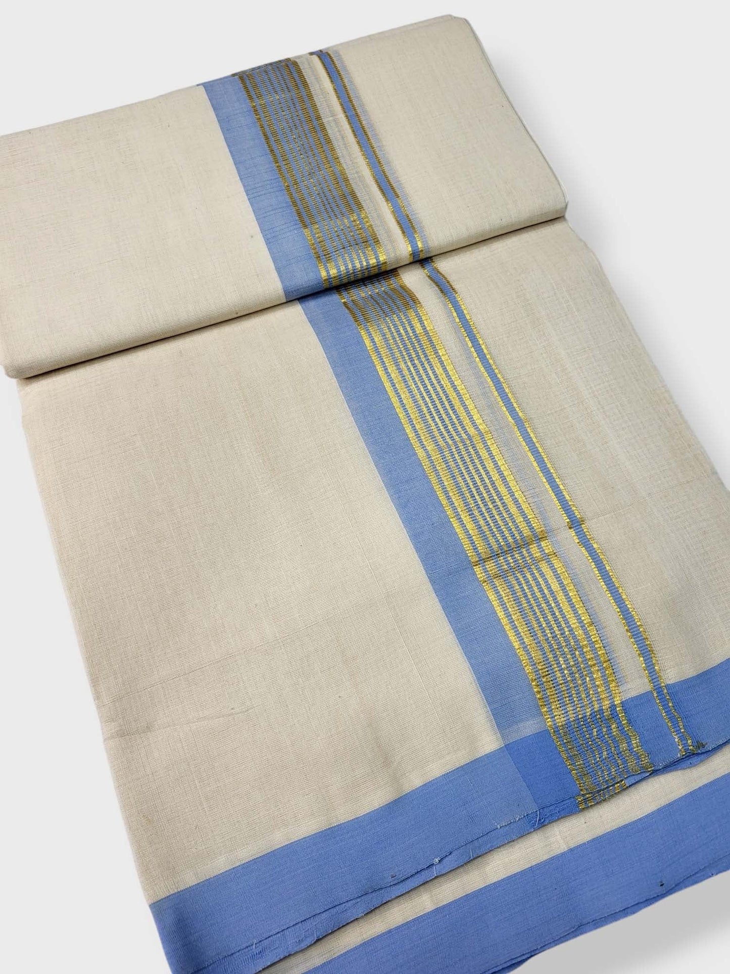  Kerala Balaramapuram Pure Cotton Handloom Mundu/Dhoti 