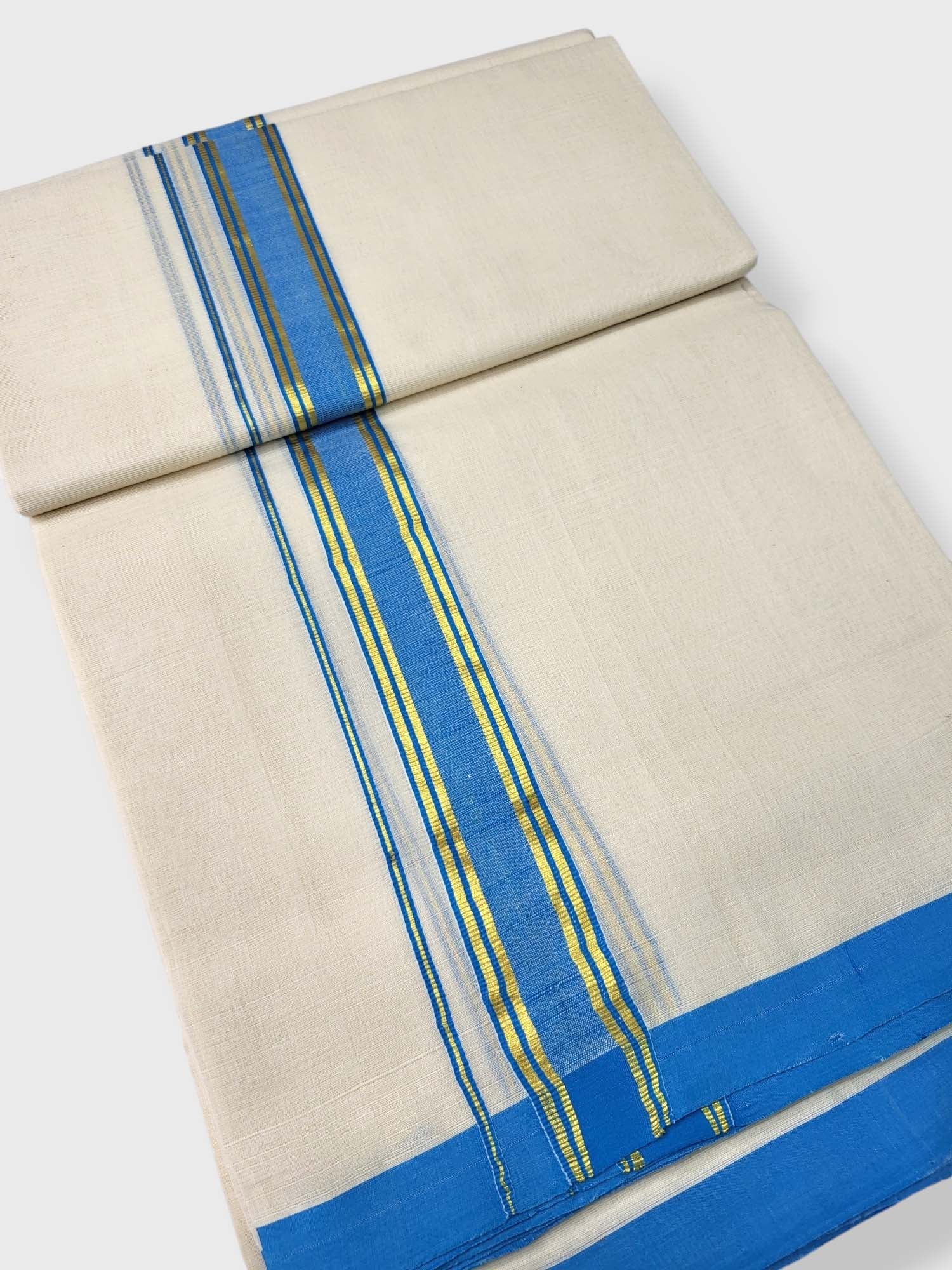  Kerala Balaramapuram Pure Cotton Handloom Mundu/Dhoti 