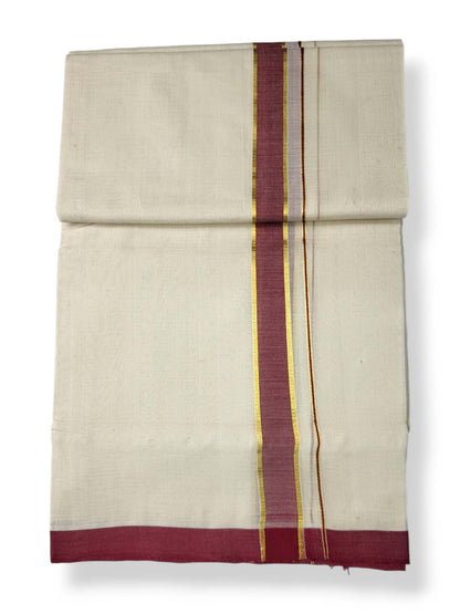  Kerala Balaramapuram Pure Cotton Handloom Mundu/Dhoti 