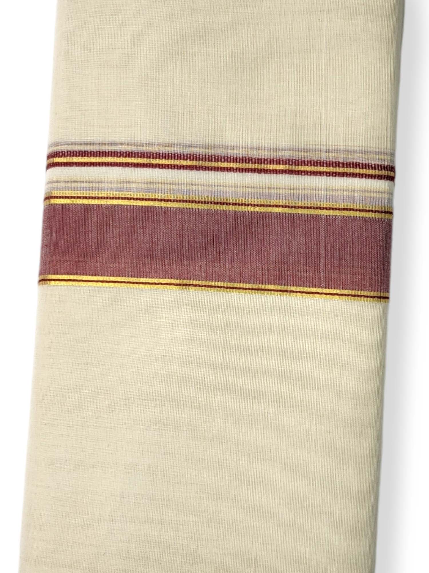  Kerala Balaramapuram Pure Cotton Handloom Mundu/Dhoti 