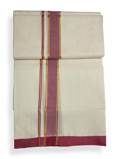  Kerala Balaramapuram Pure Cotton Handloom Mundu/Dhoti 