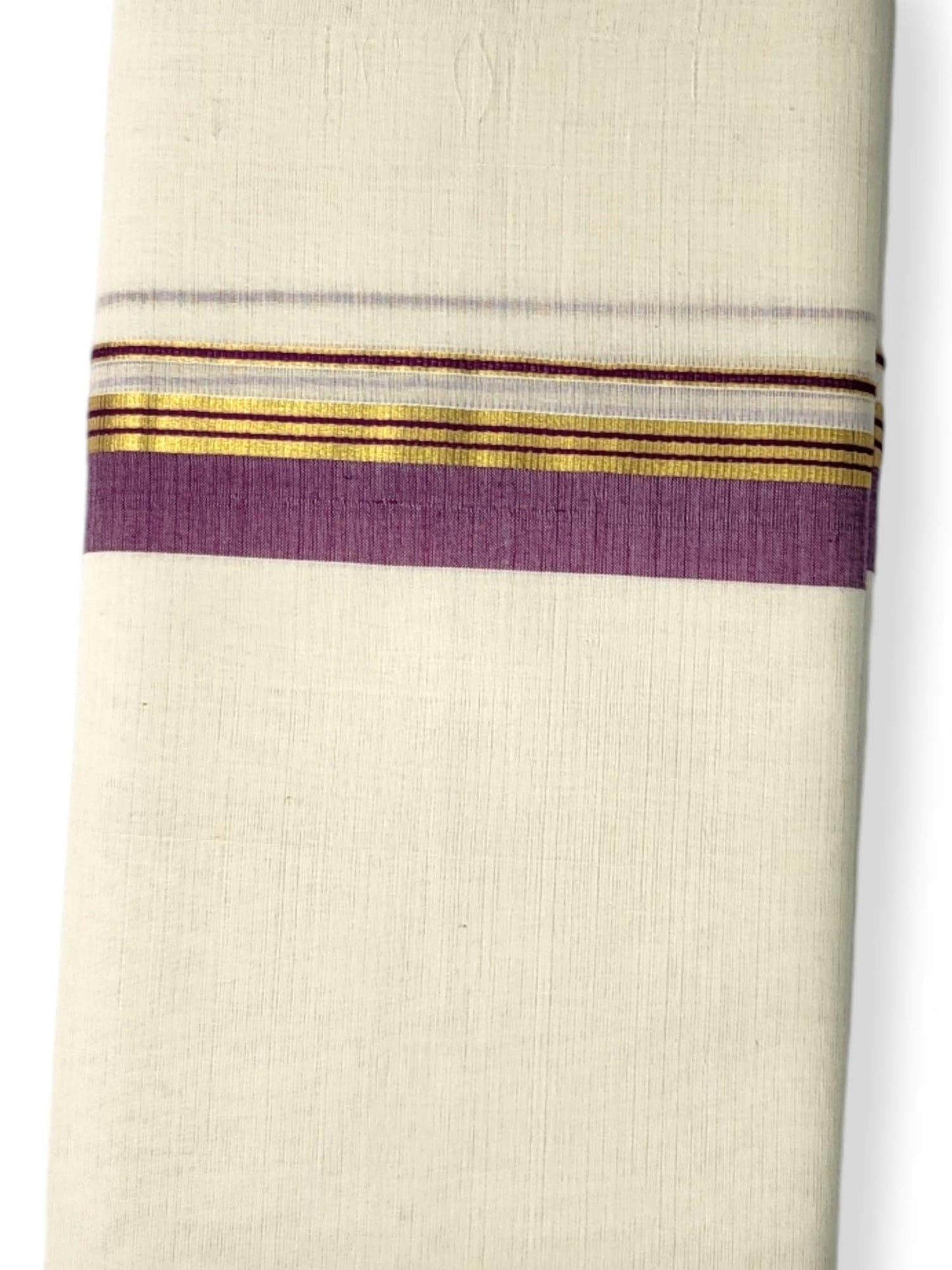  Kerala Balaramapuram Pure Cotton Handloom Mundu/Dhoti 