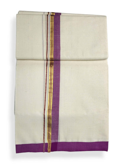  Kerala Balaramapuram Pure Cotton Handloom Mundu/Dhoti 