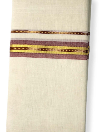  Kerala Balaramapuram Pure Cotton Handloom Mundu/Dhoti 