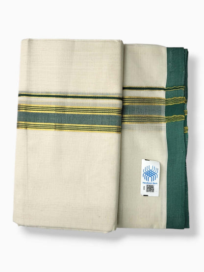  Kerala Balaramapuram Pure Cotton Handloom Mundu/Dhoti 